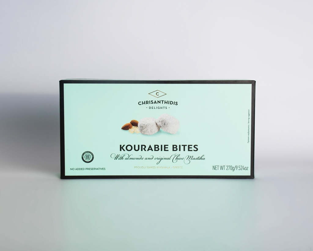Kourabie Bites with Almonds &amp; Mastica Chios (Shortbread Biscuit) 270g