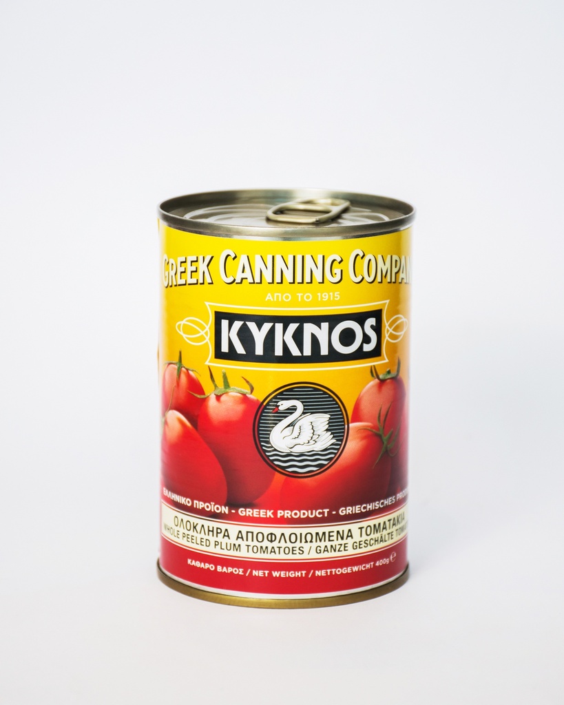 Kyknos Premium Greek Whole Peeled Plum Tomatoes in Tomato Juice 400g