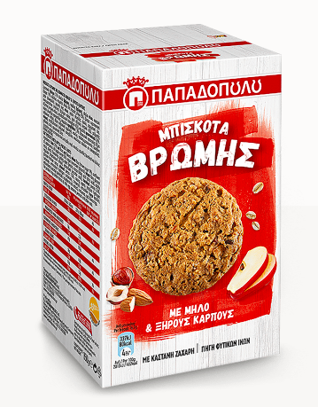 Oat Biscuits with Apple Pieces & Nuts 150g